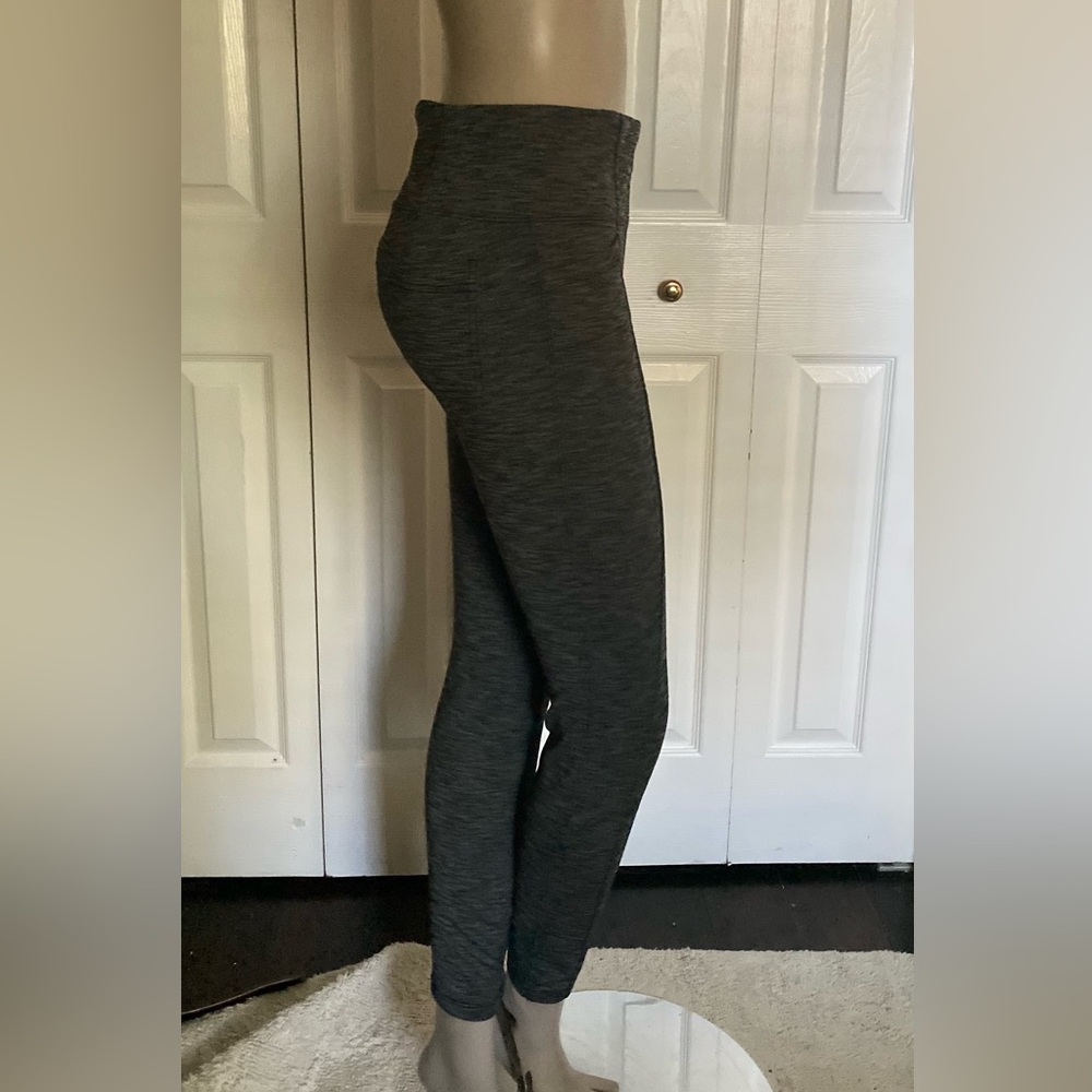 Athleta Leggings Heather Gray Metro High Waisted Pockets Women’s Size M
